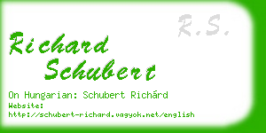 richard schubert business card
